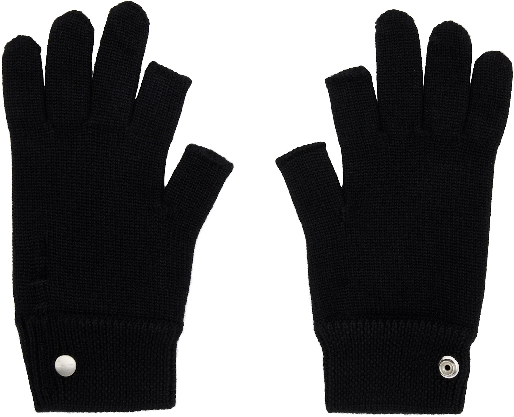 Rick Owens: Black Concordians Touchscreen Gloves | SSENSE