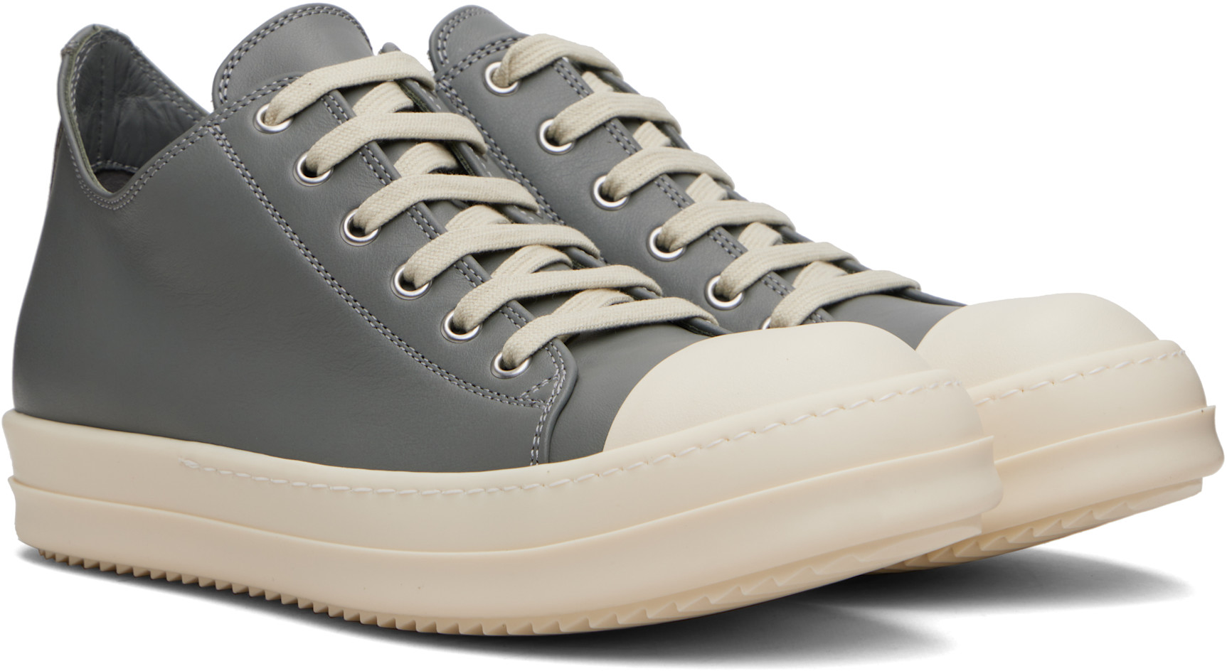 Rick Owens: Gray Concordians Low Sneaks Sneakers | SSENSE
