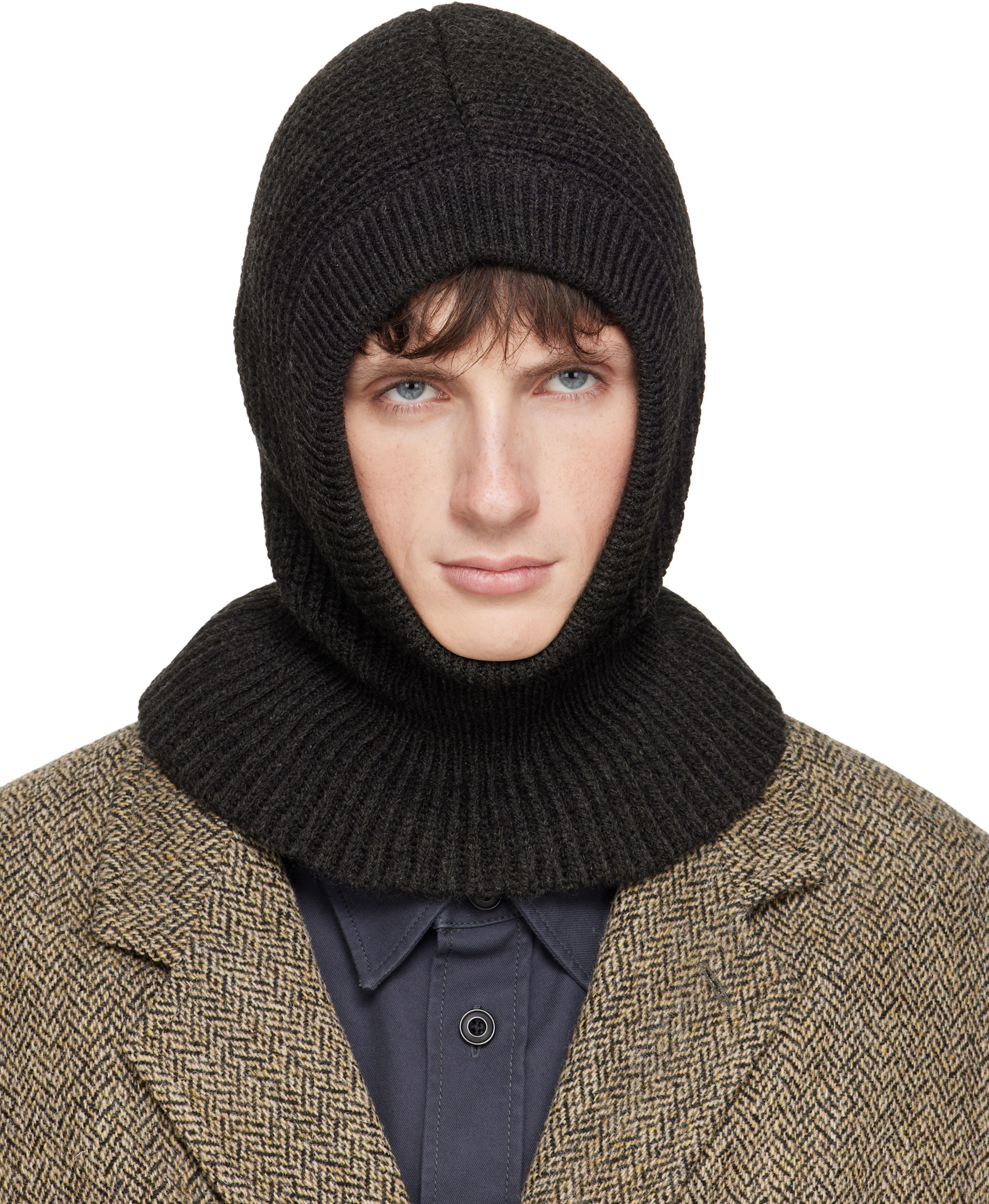 LEMAIRE: Brown Hood Balaclava | SSENSE Canada