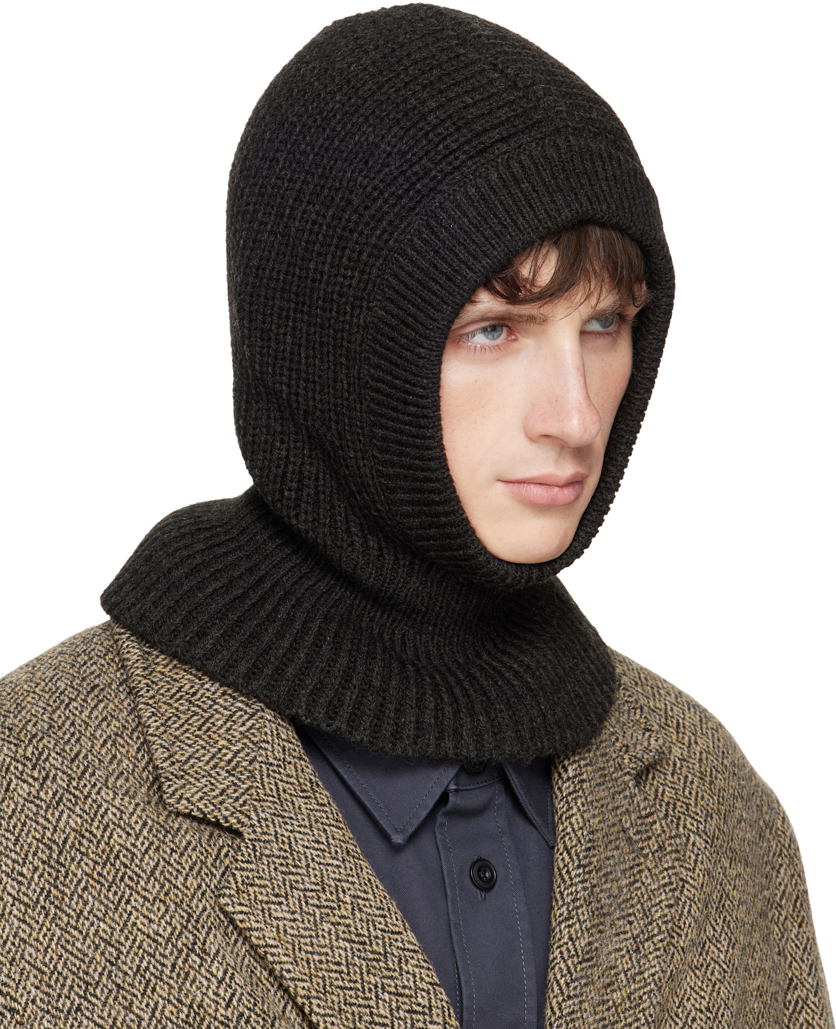 LEMAIRE: Brown Hood Balaclava | SSENSE Canada