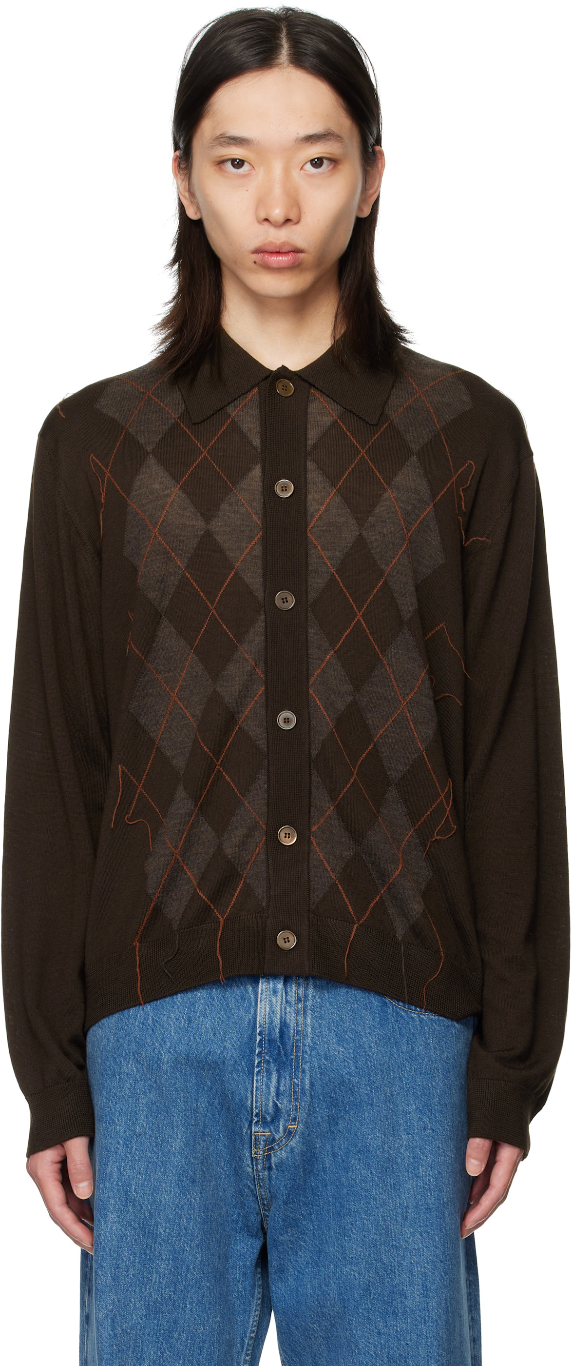 トップス Our legacy EVENING POLO BROWN OUR LEGACY: Brown Evening Polo | SSENSE Canada