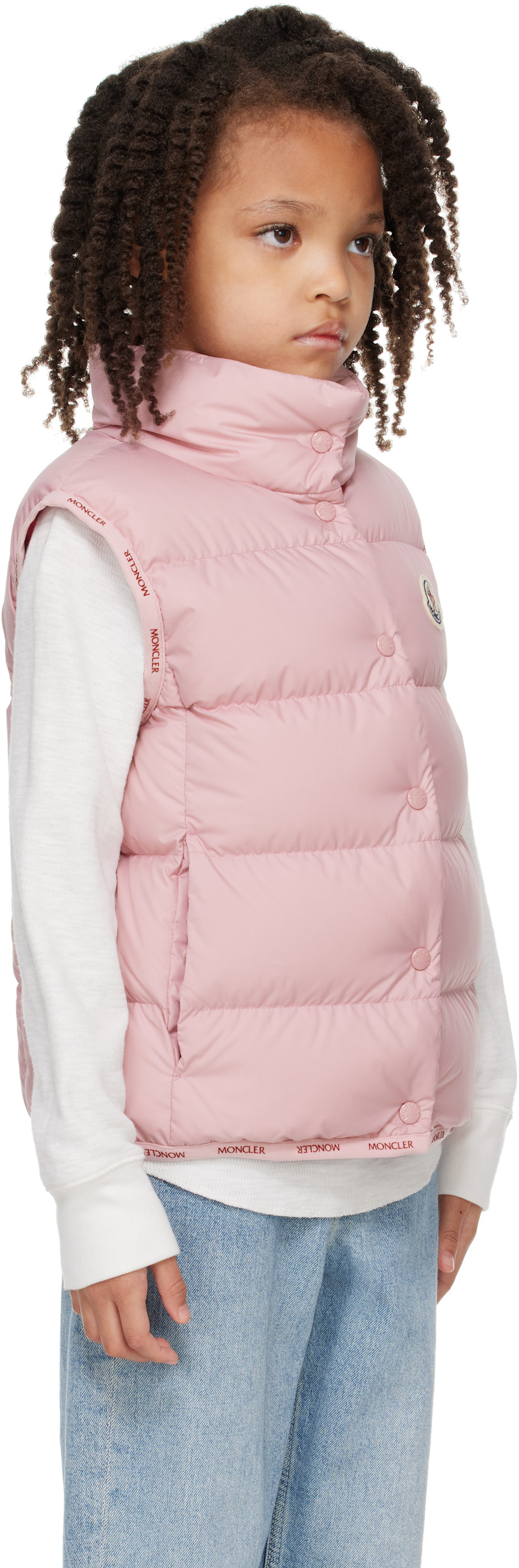 Moncler Enfant: ジュニア｜ピンク Badia ダウンベスト | SSENSE 日本