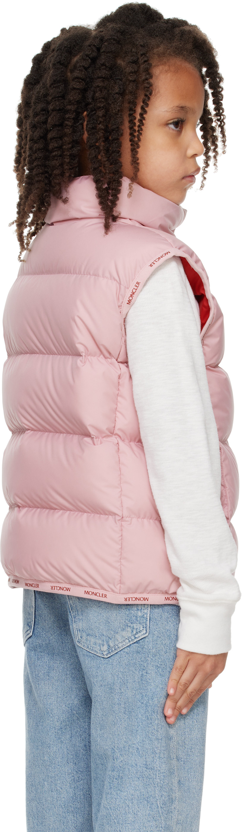 Moncler Enfant: ジュニア｜ピンク Badia ダウンベスト | SSENSE 日本
