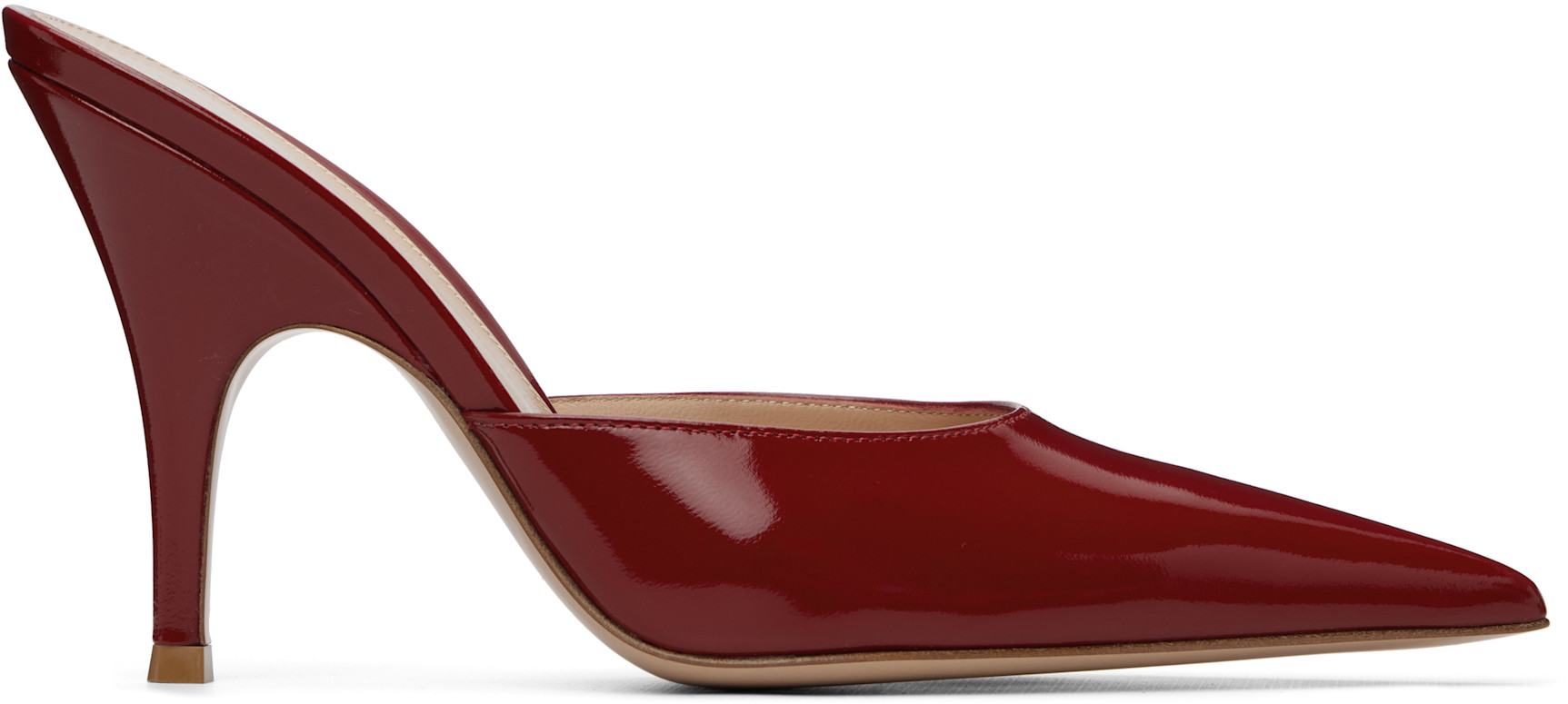 【箱付き】GIANVITO ROSSI ハイヒール　スウェード　レッド　35 Gianvito Rossi: Red Patent Heels | SSENSE
