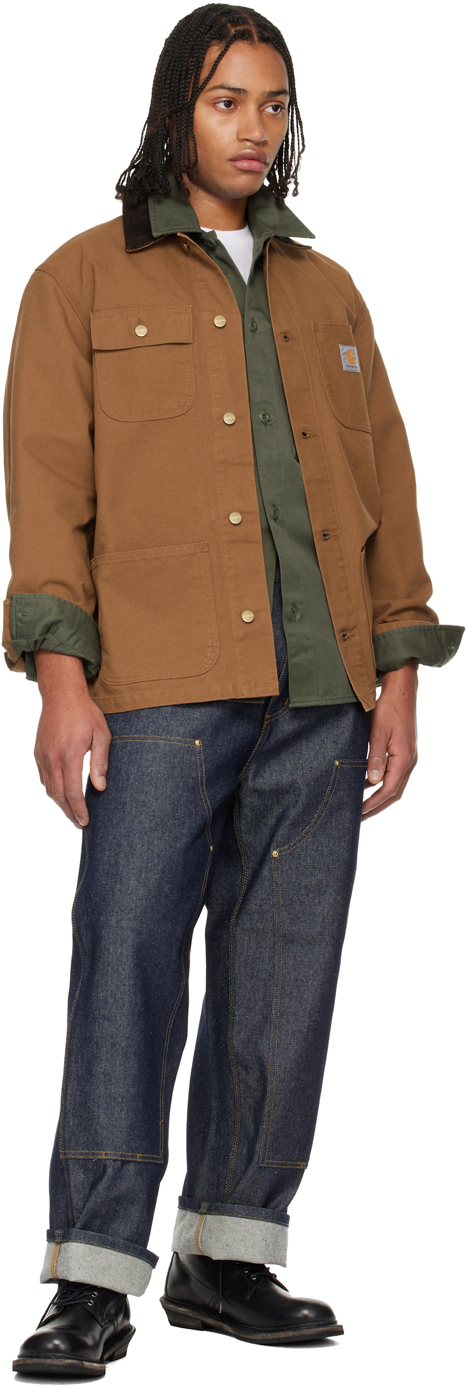 Carhartt Work In Progress: Tan Michigan Jacket | SSENSE