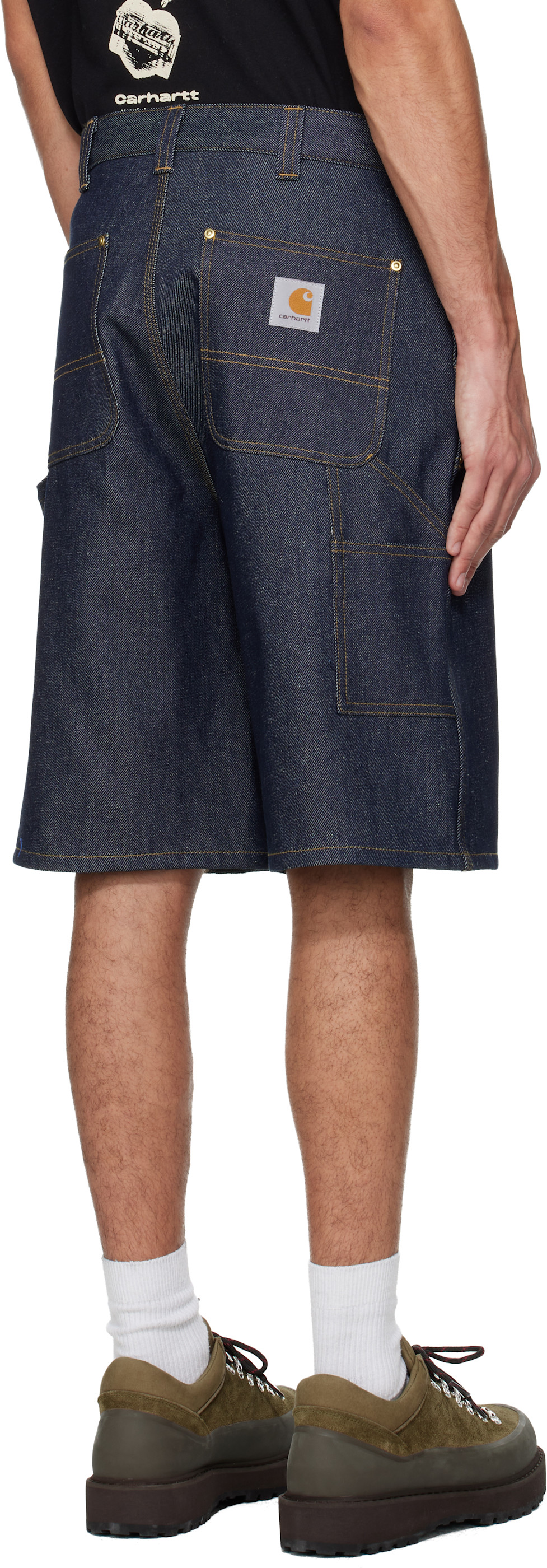 Carhartt Work In Progress: Navy OG Aden Double Knee Denim Shorts