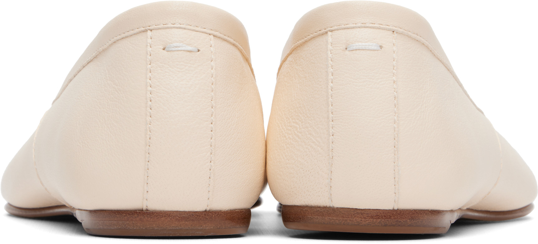 Maison Margiela: オフホワイト Tabi New バレエシューズ | SSENSE 日本