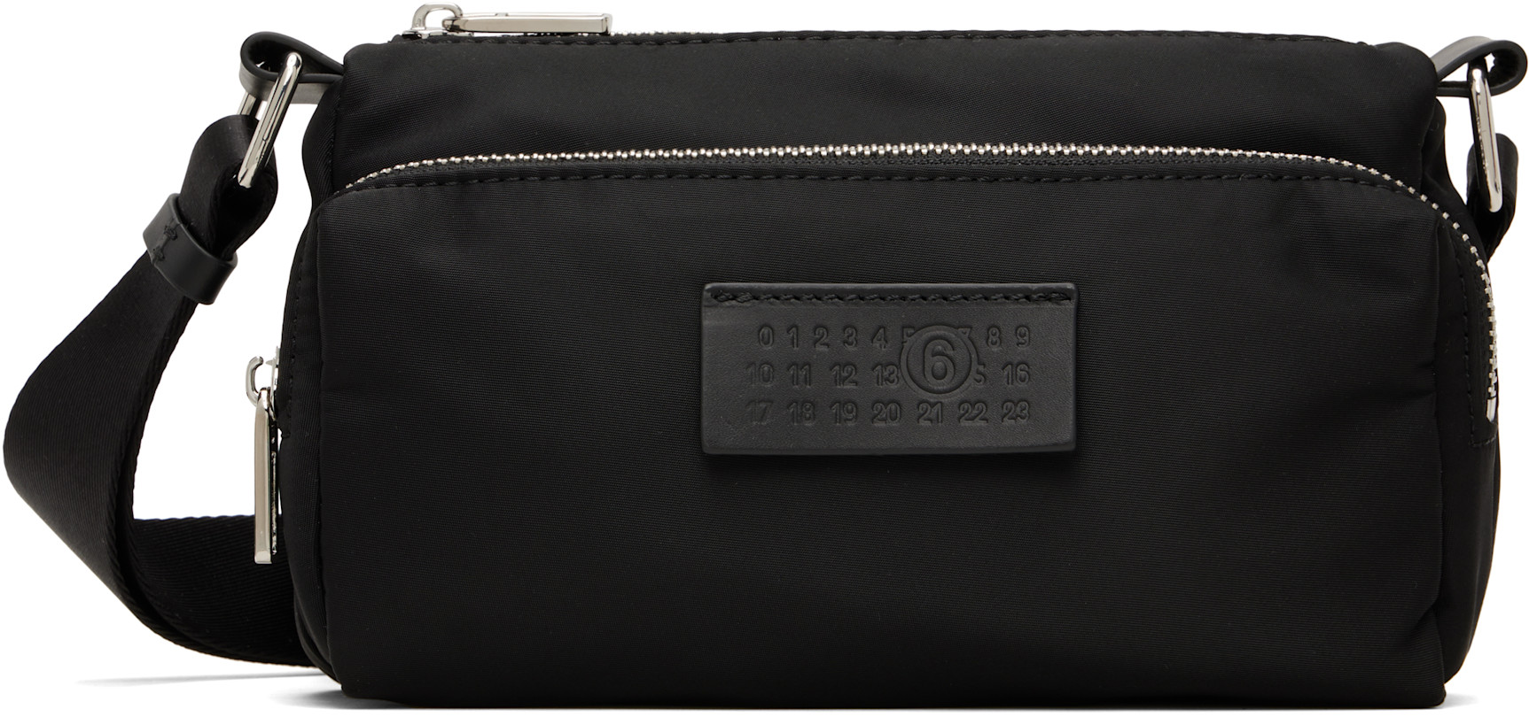 MM6 Maison Margiela: Black Nylon Pockets Crossbody Bag | SSENSE Canada
