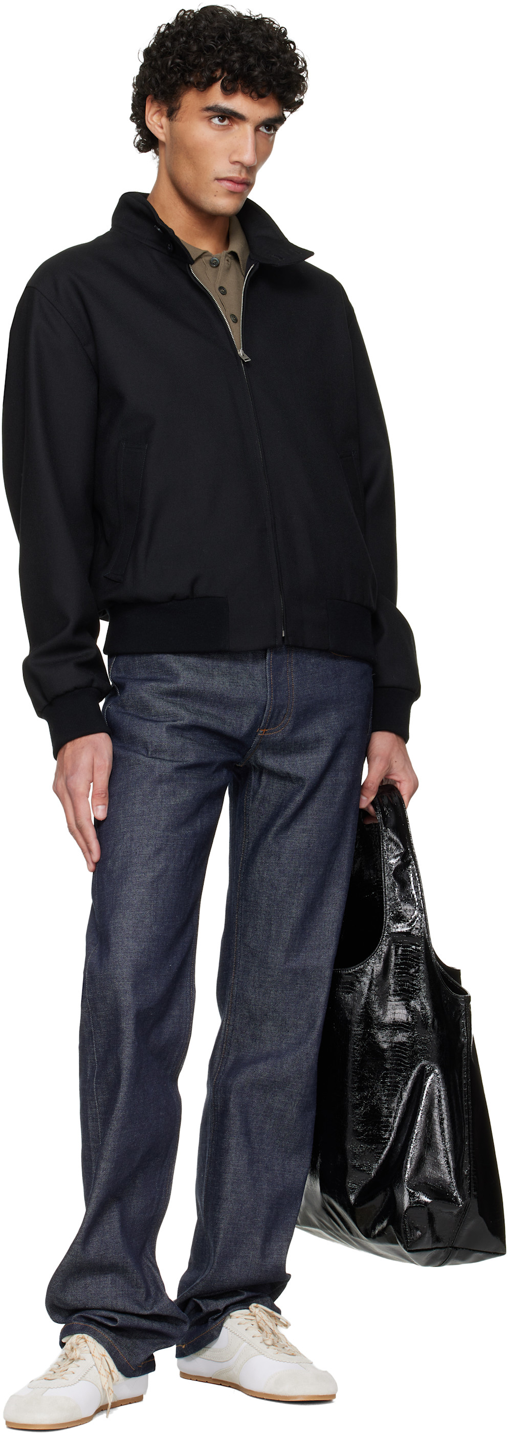 A.P.C.: Black Zipped Jacket | SSENSE