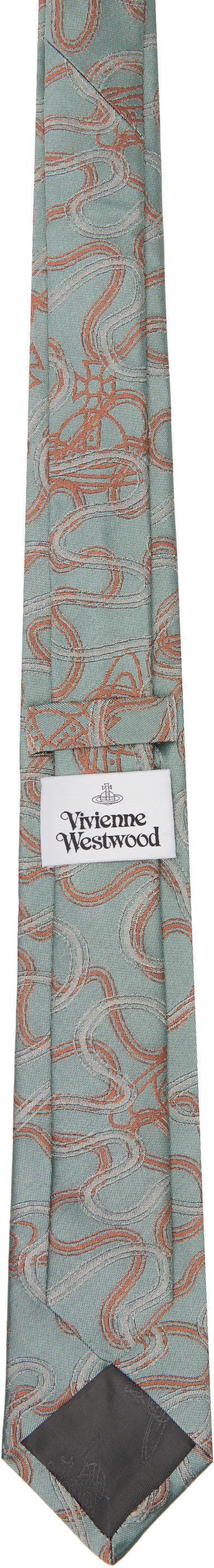 Vivienne Westwood: Green & Orange 7cm Tie | SSENSE