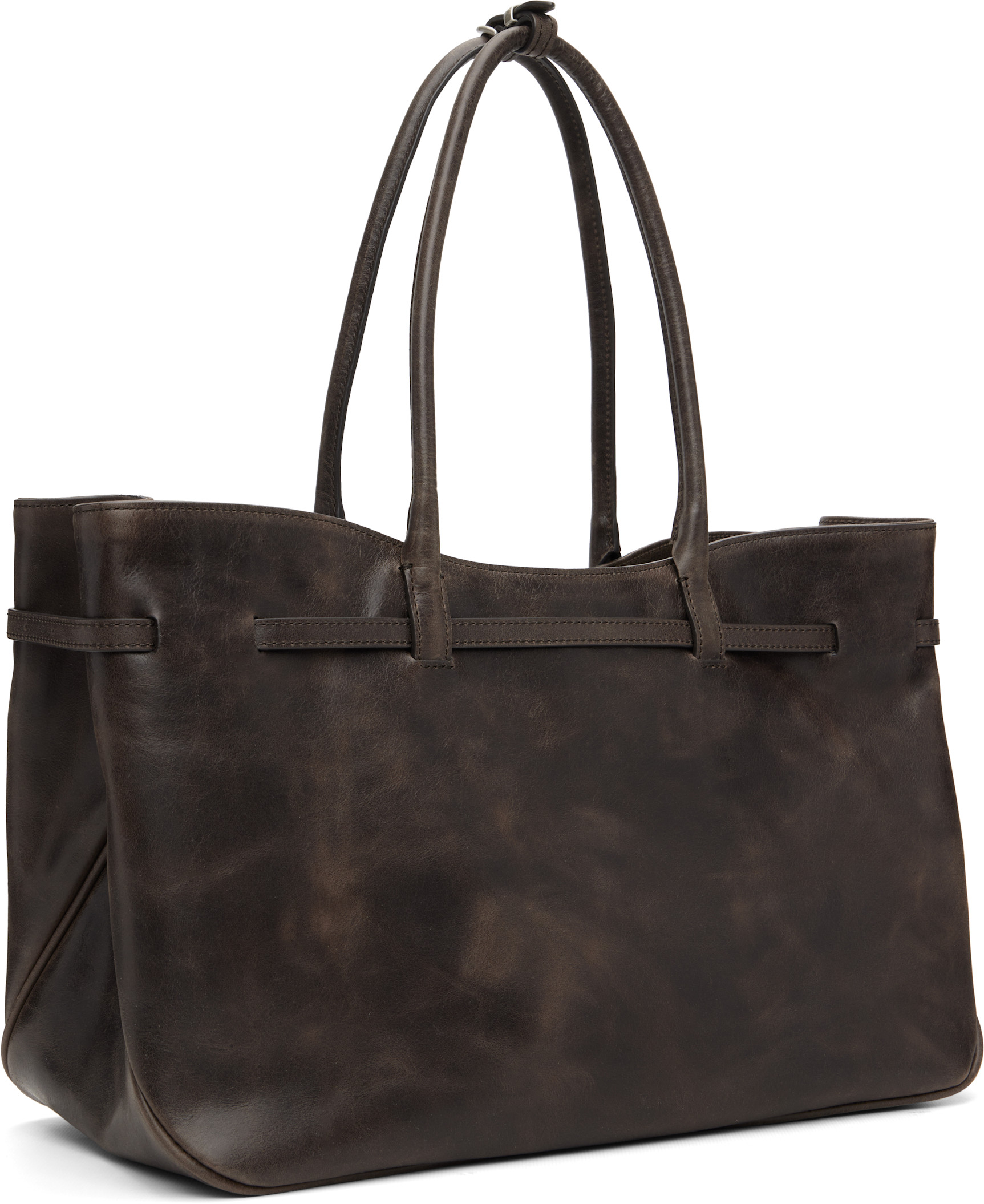 MARGESHERWOOD: Brown Grandma Used Large Tote | SSENSE Canada