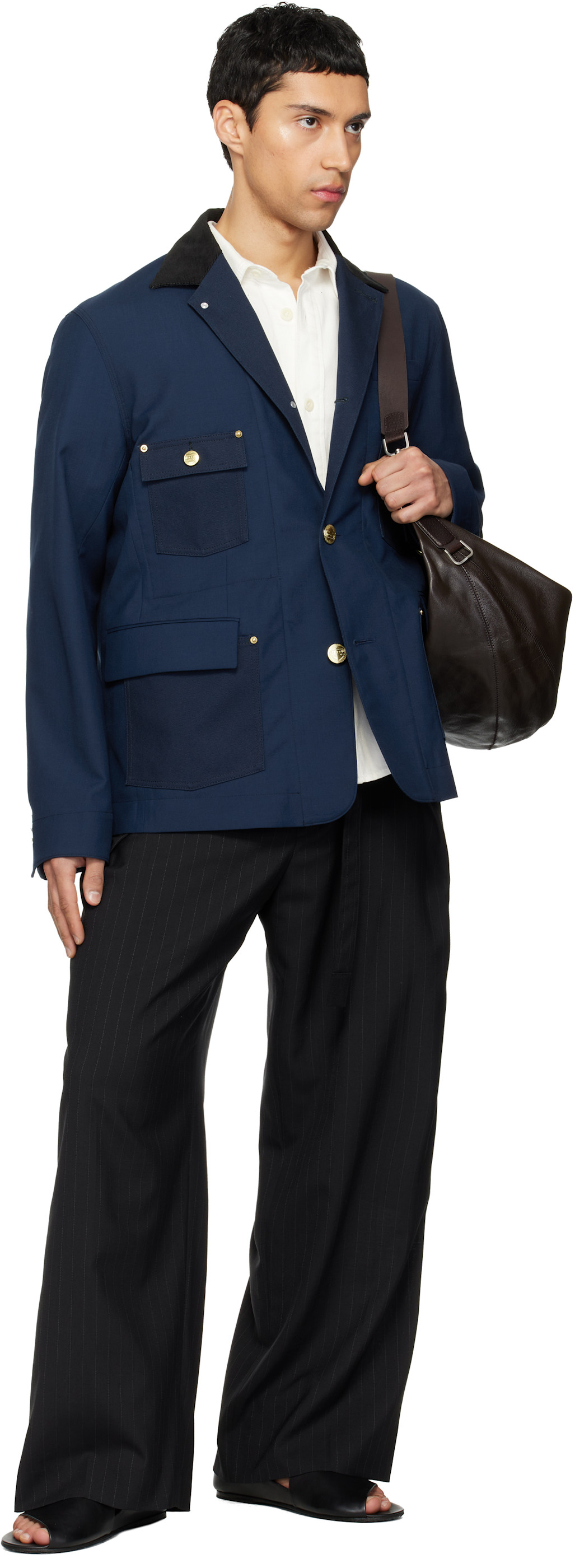 sacai: ネイビー Carhartt WIPエディション Suiting & Duck テーラード