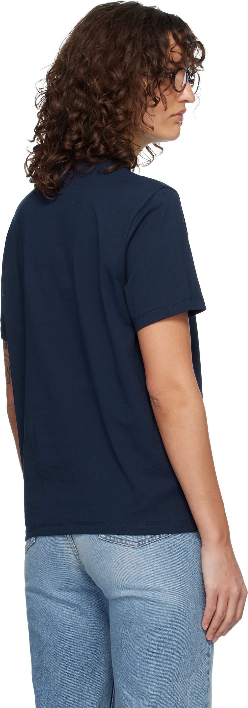AMI Paris: Navy Ami de Coeur T-shirt | SSENSE Italy