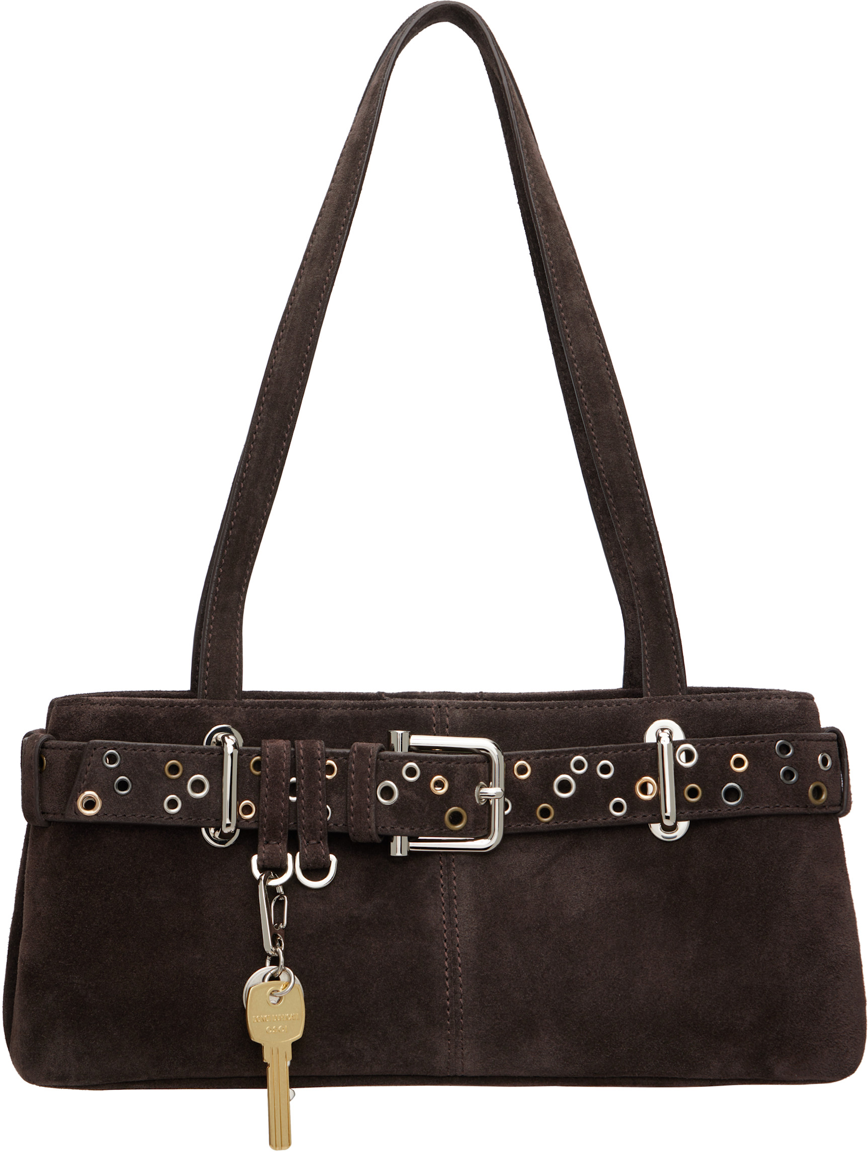 OSOI: Brown Shoulder Brocle Mini Bag | SSENSE Canada
