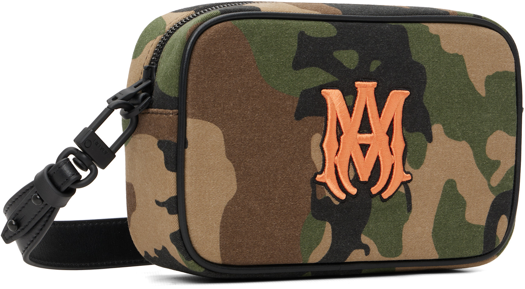 AMIRI: Khaki MA Camo Camera Bag | SSENSE