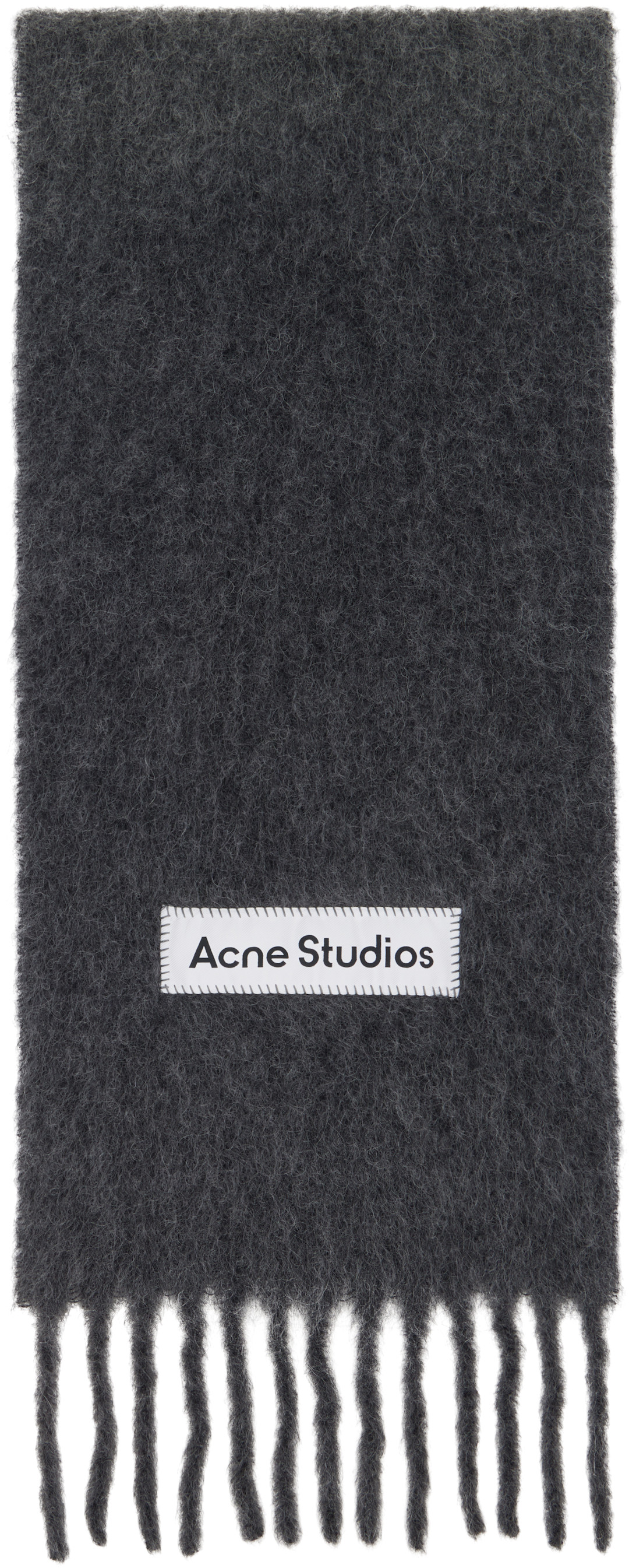 Acne Studios グレー Wool Fringe マフラー