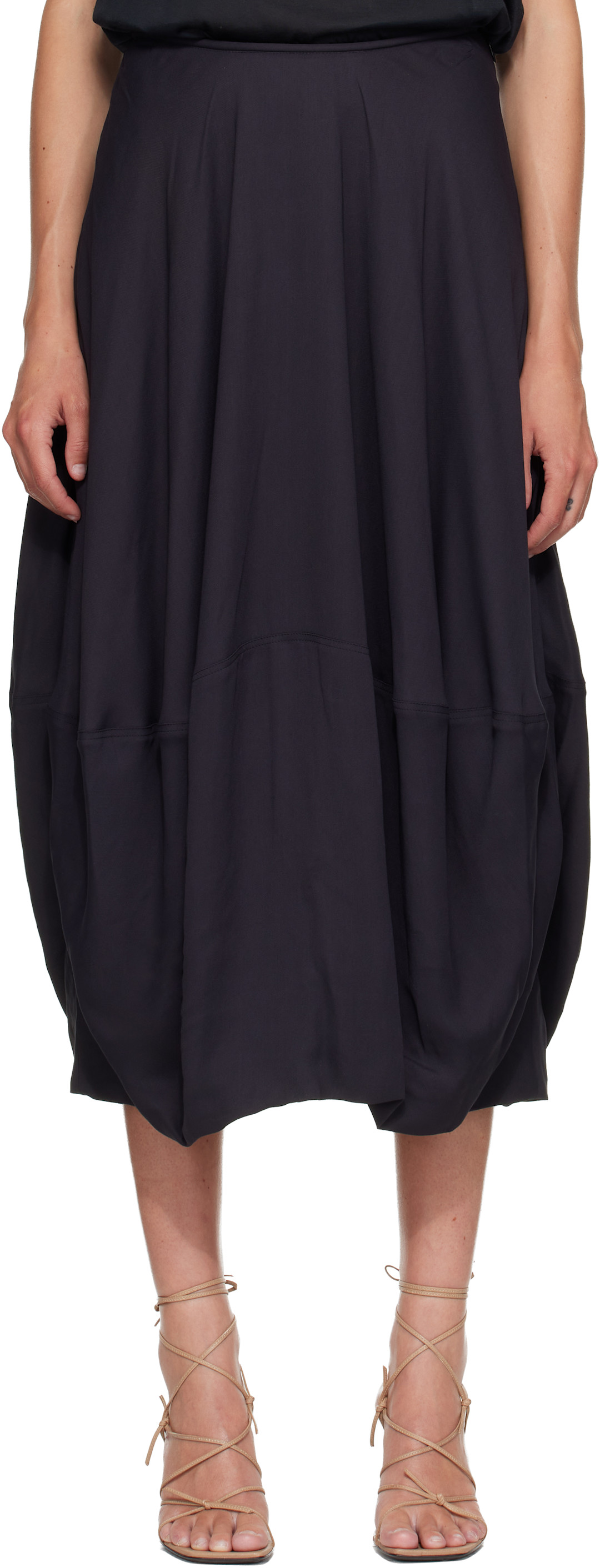 Lemaire Black Balloon Maxi Skirt