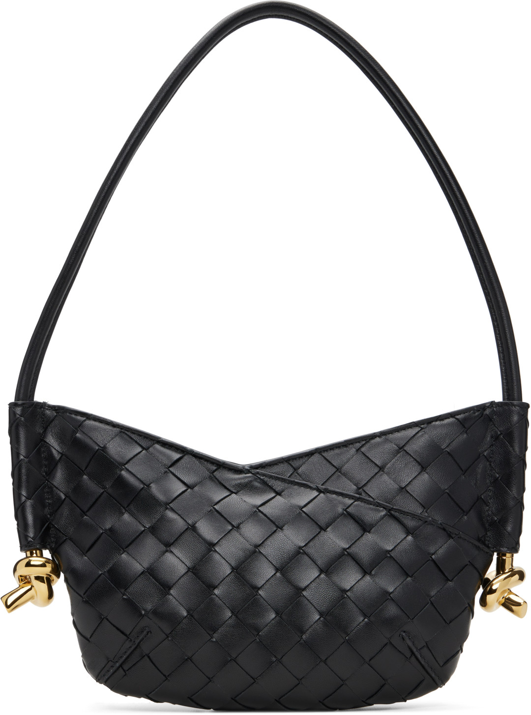 Bottega Veneta ブラック ベビー Solstice Intrecciato バッグ