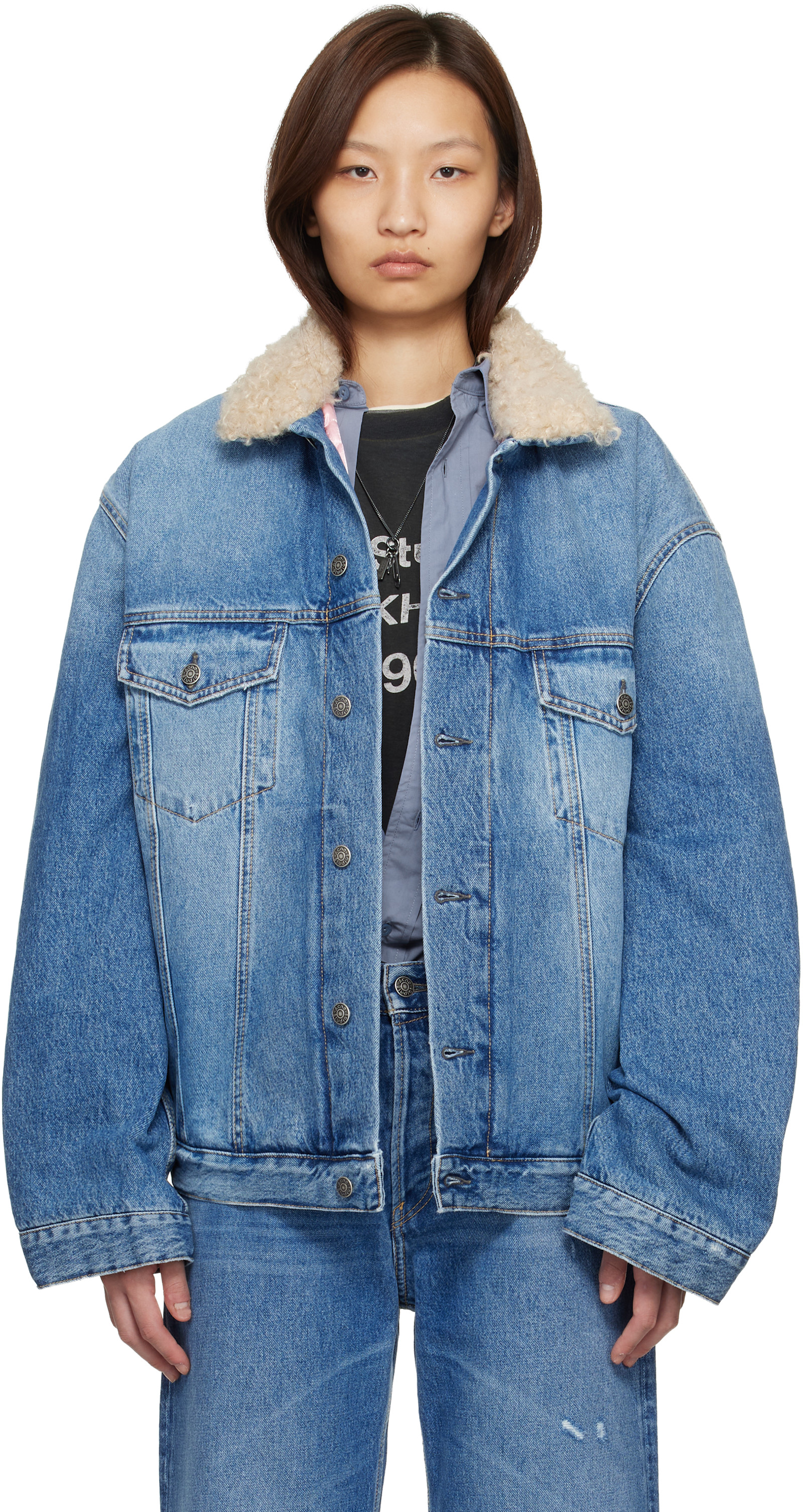 Acne Studios ブルー Lined デニムジャケット