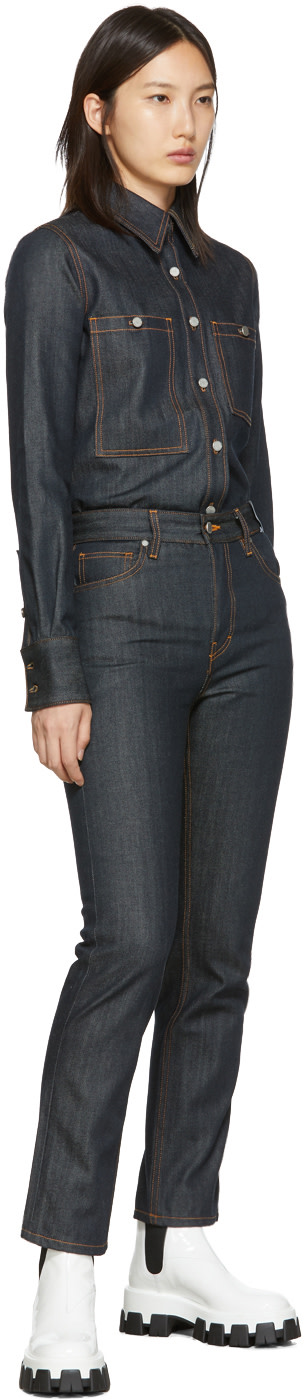 S.R. STUDIO. LA. CA. - Indigo Unlimited Denim Oversized Button-Down Shirt