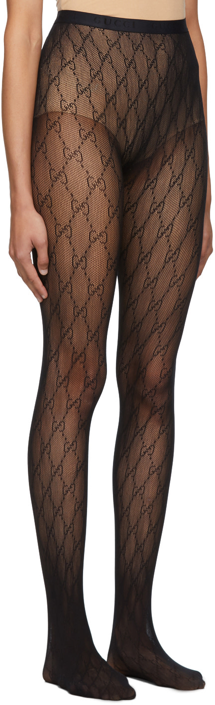 Gucci: Black GG Tights | SSENSE