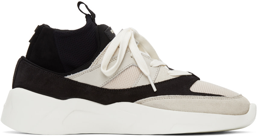 Fear of God ESSENTIALS - Black & Beige Sock Runner Sneakers