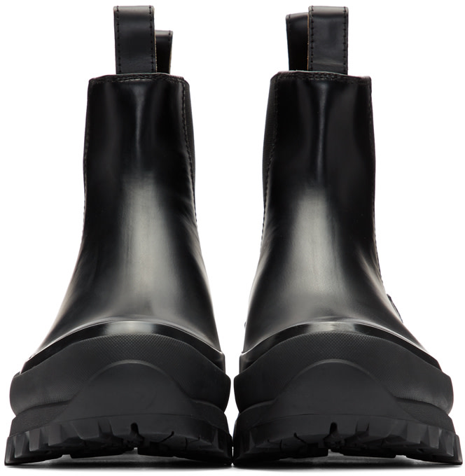 Jil Sander - Bottes noires Rubber Sole