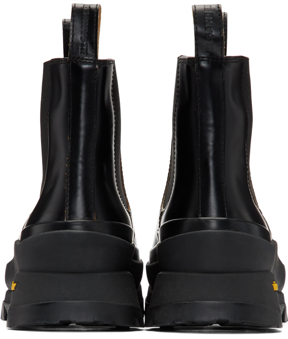 Jil Sander - Bottes noires Rubber Sole