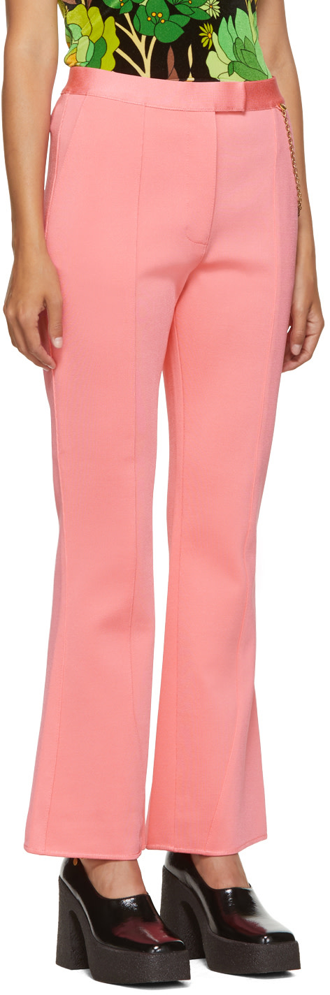 Givenchy - Pantalon évasé rose Chain