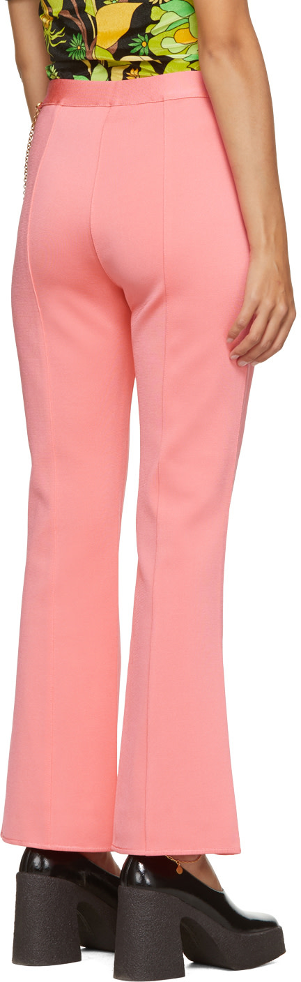 Givenchy - Pantalon évasé rose Chain