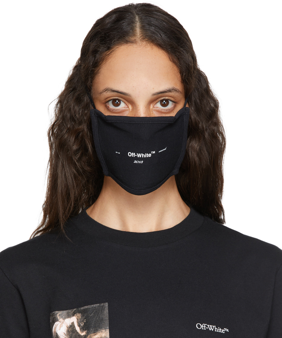 Off-White - Masque à logo noir