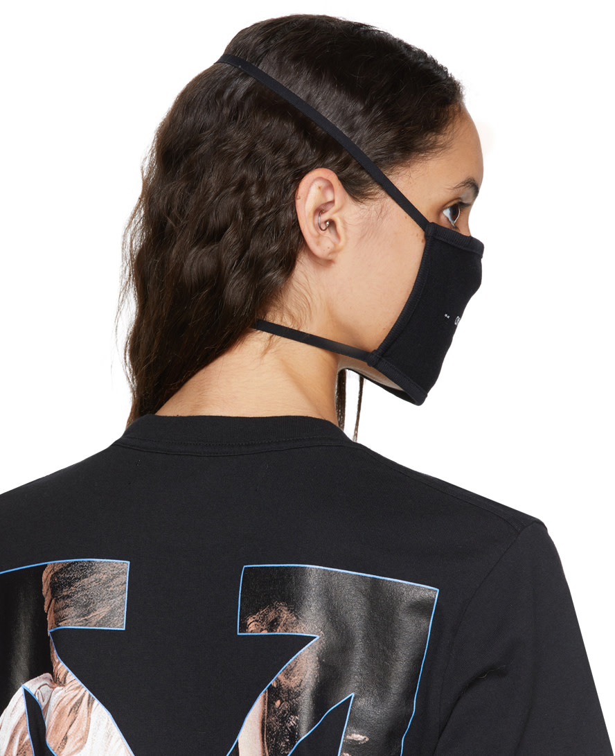Off-White - Masque à logo noir