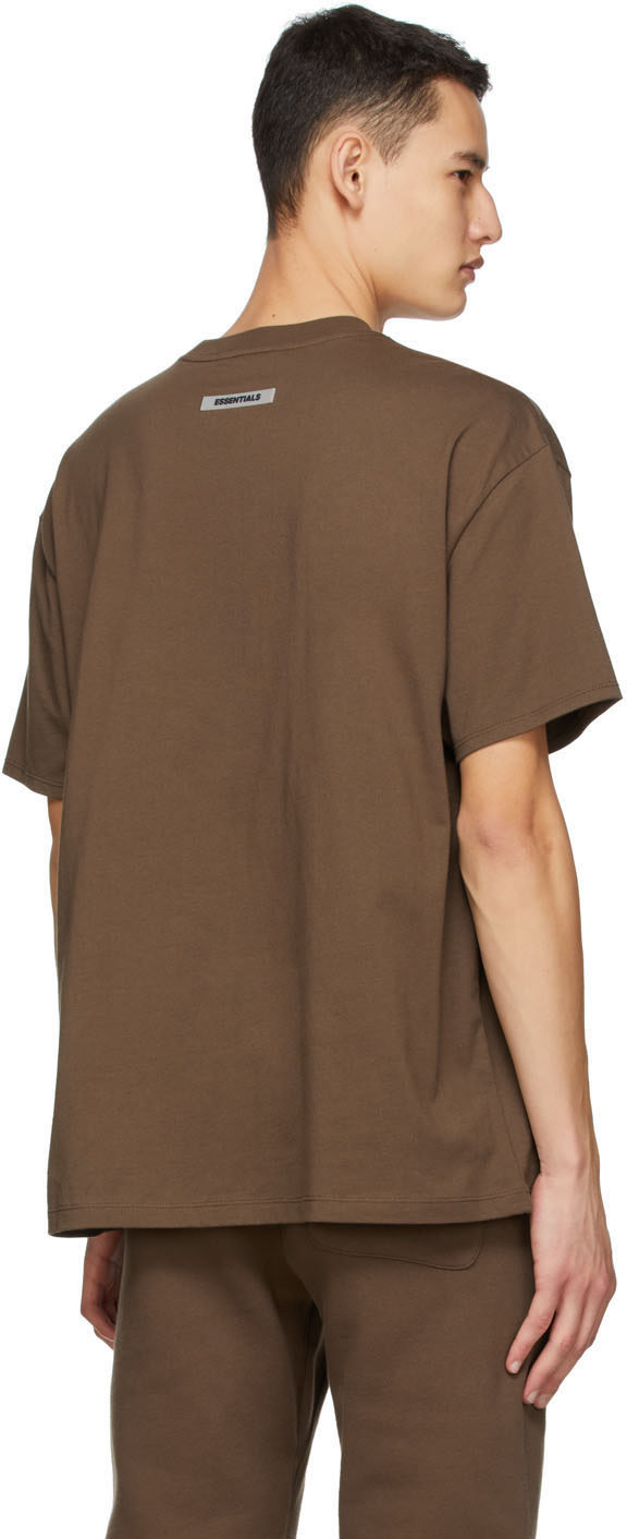 Fear of God ESSENTIALS - SSENSE Exclusive Brown Logo T-Shirt