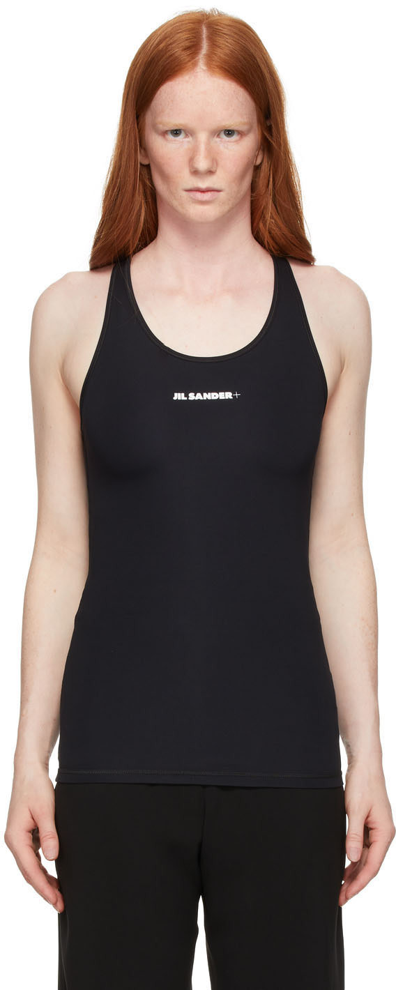 Jil Sander - Débardeur noir à logo