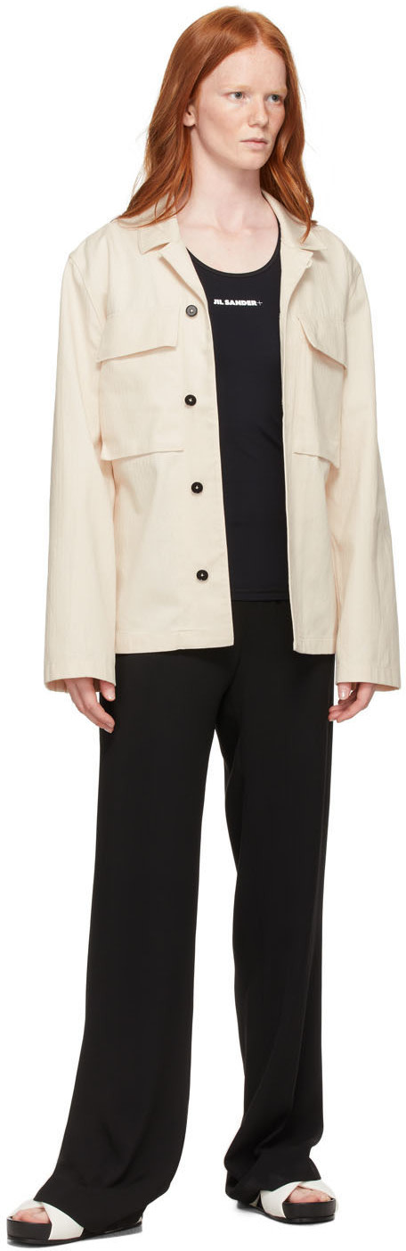 Jil Sander - Débardeur noir à logo