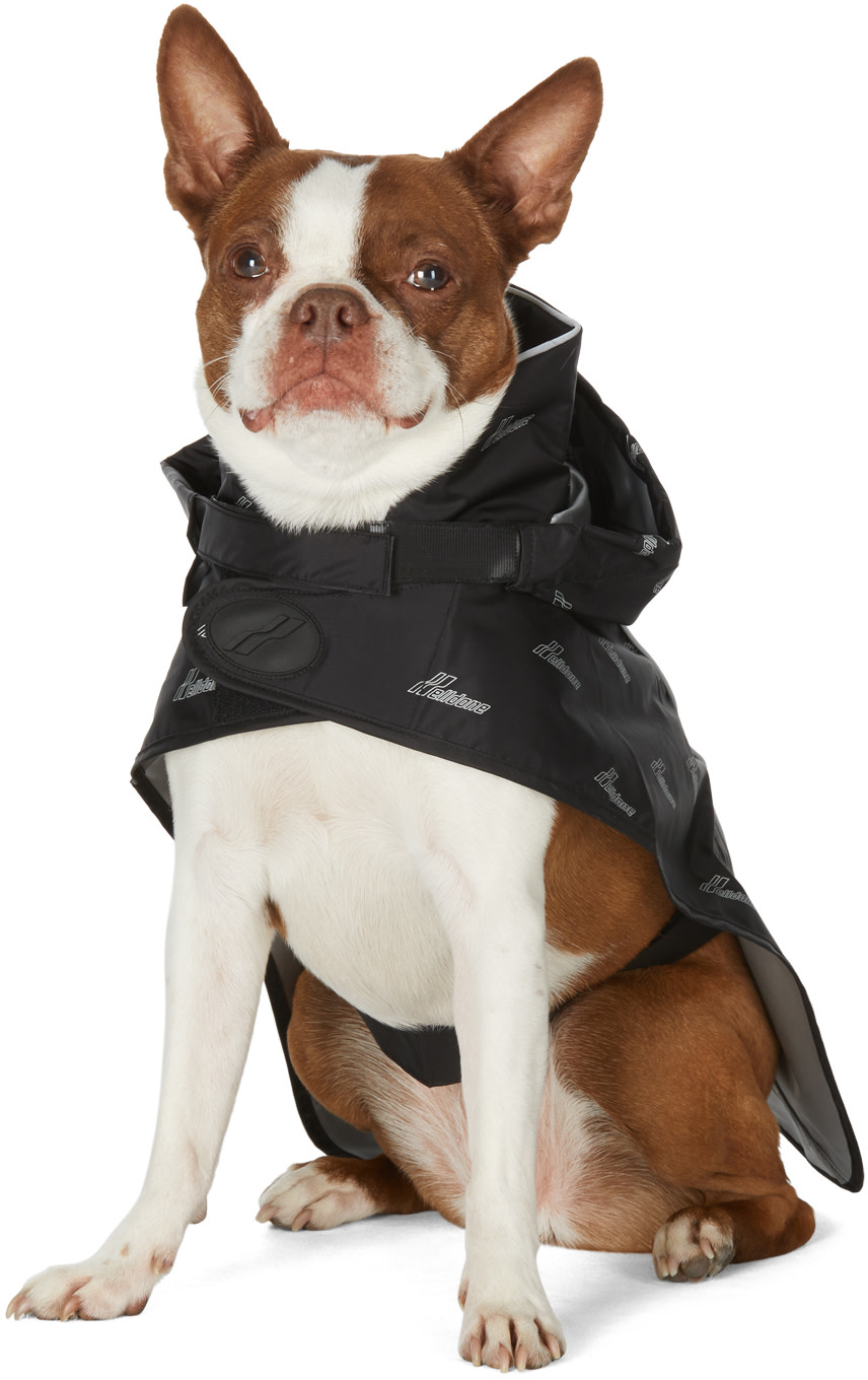 We11done - SSENSE Exclusive Black & Silver Logo Windbreaker Jacket