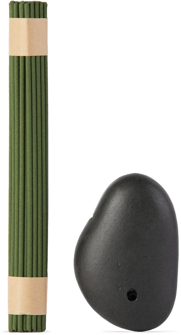 Binu Binu - Stone Incense Burner & Green Tea Incense Set