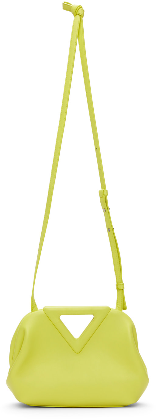 Bottega Veneta: Yellow Small V Clasp Bag | SSENSE