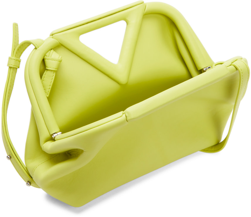 Bottega Veneta: Yellow Small V Clasp Bag | SSENSE