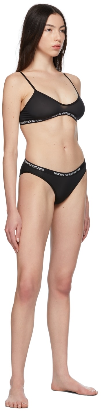 R13 - Culotte 'Fuck You' noire