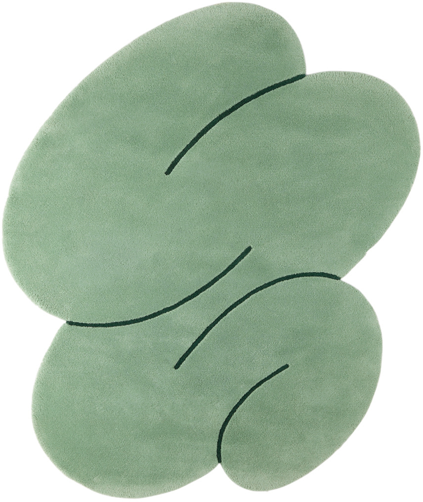 Okej - Tapis Squiggle vert exclusif à SSENSE