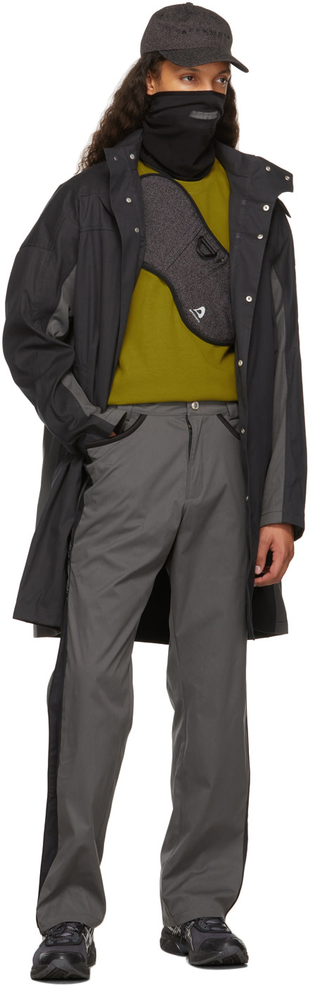 AFFXWRKS - Manteau noir à col double