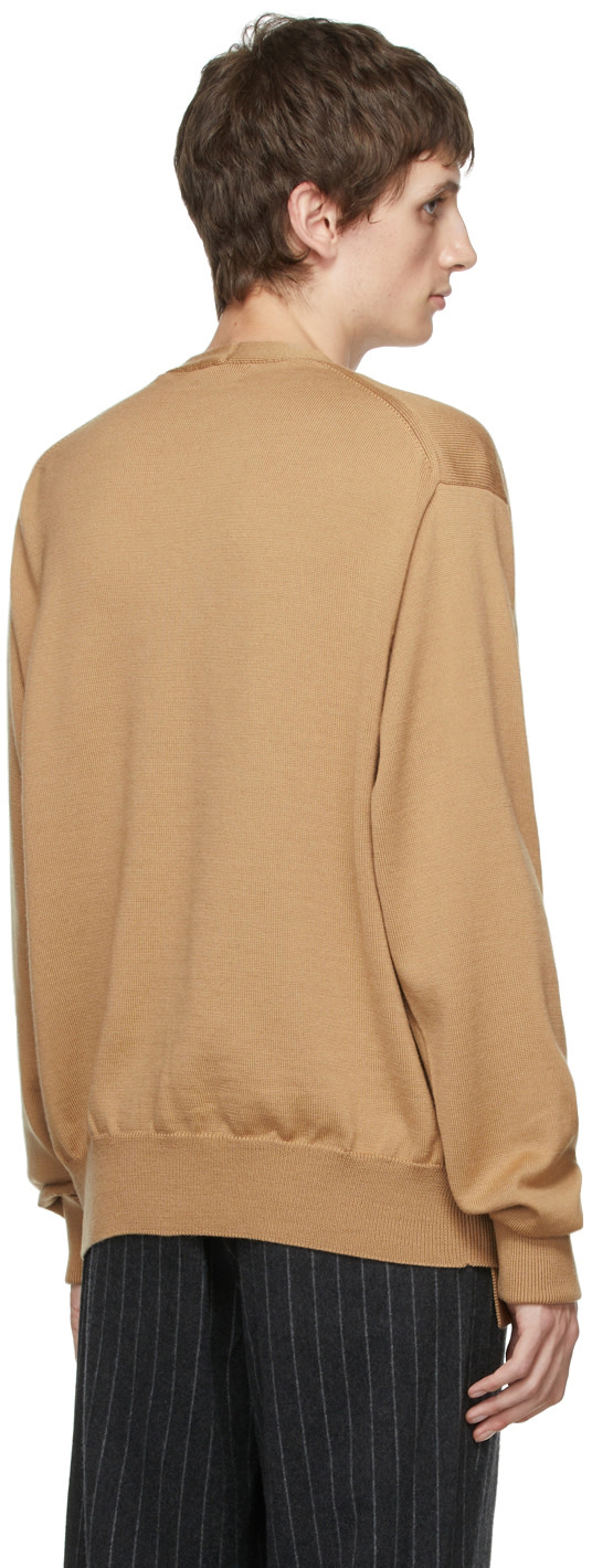 BED J.W. FORD - Beige Wool Buttoned Cardigan