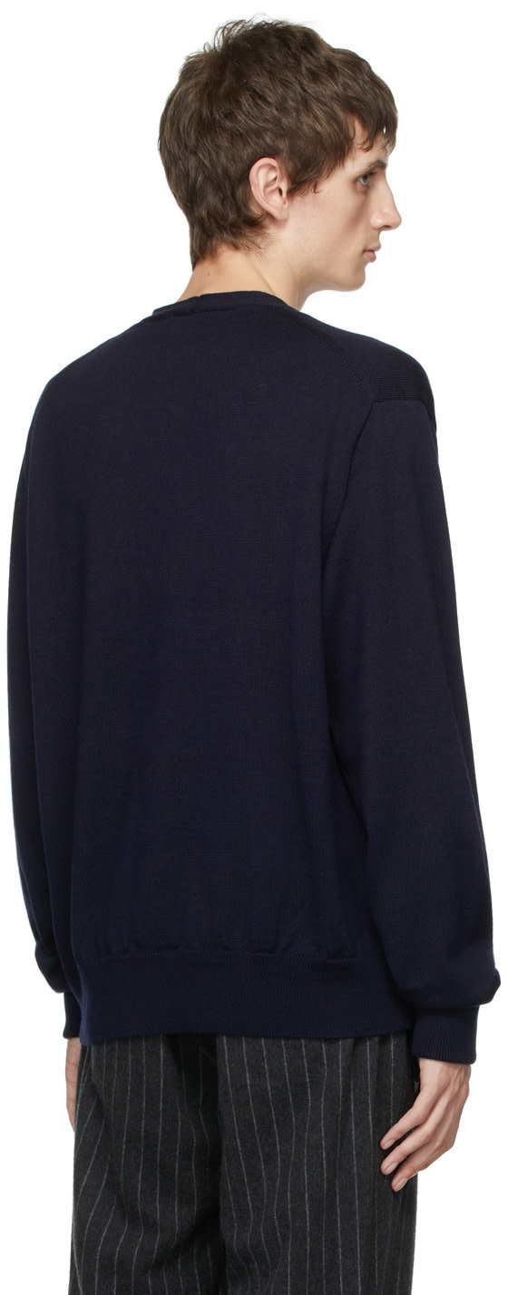 BED J.W. FORD - Navy Wool Buttoned Cardigan