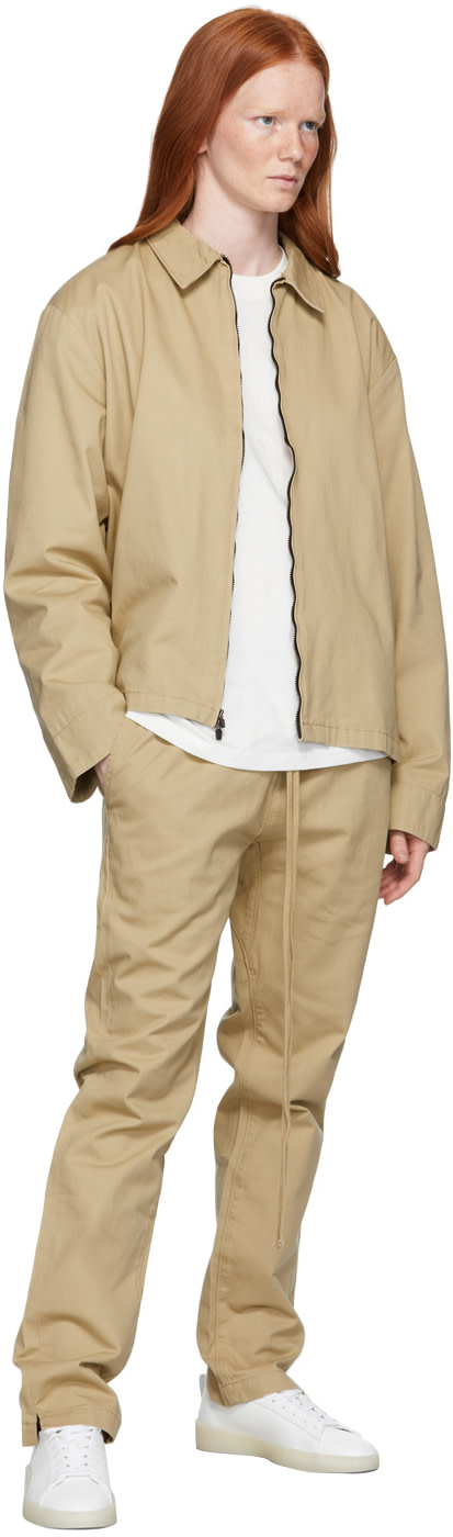 Fear of God ESSENTIALS - Pantalon kaki en sergé