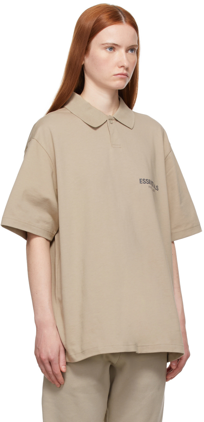 Fear of God ESSENTIALS - Tan Jersey Polo