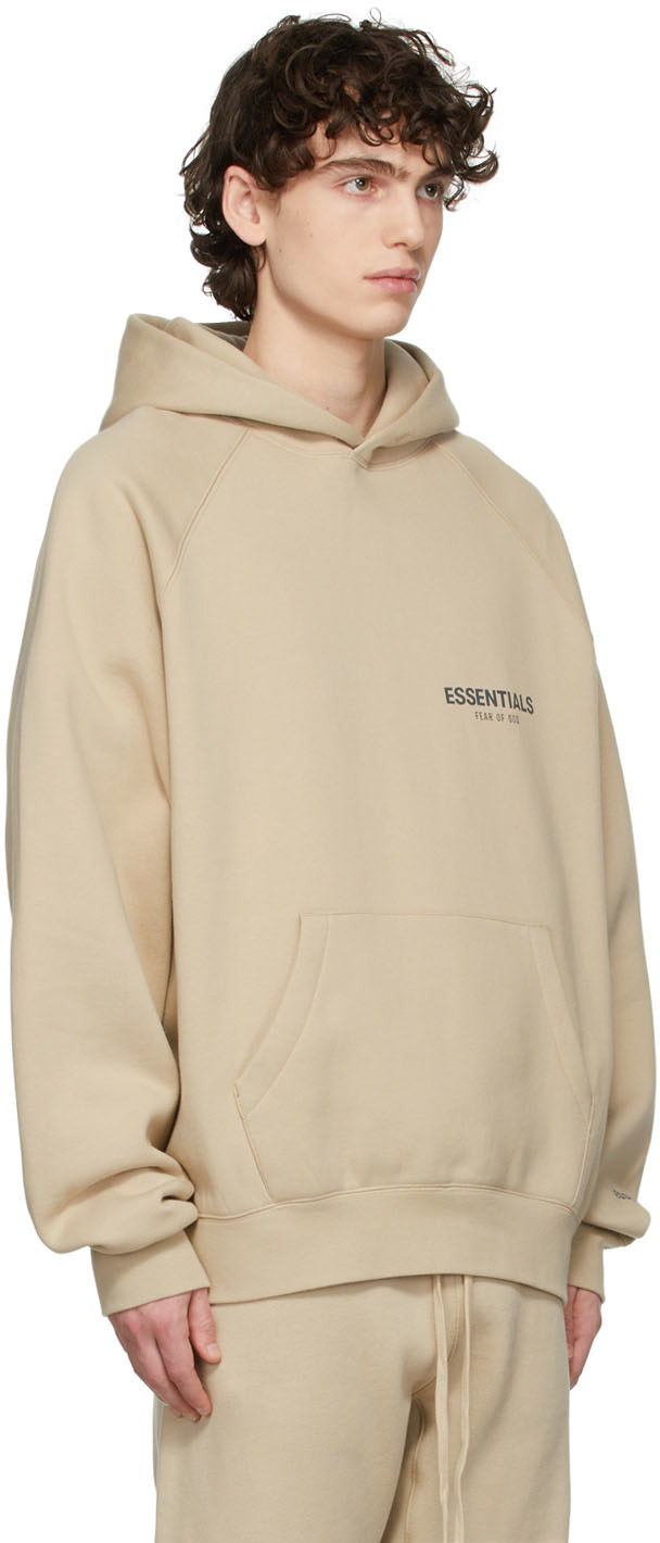 Fear of God ESSENTIALS - SSENSE 独家发售驼色徽标连帽衫