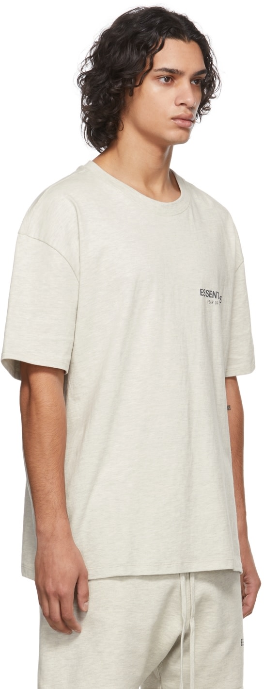 Fear of God ESSENTIALS - T-shirt blanc cassé en coton