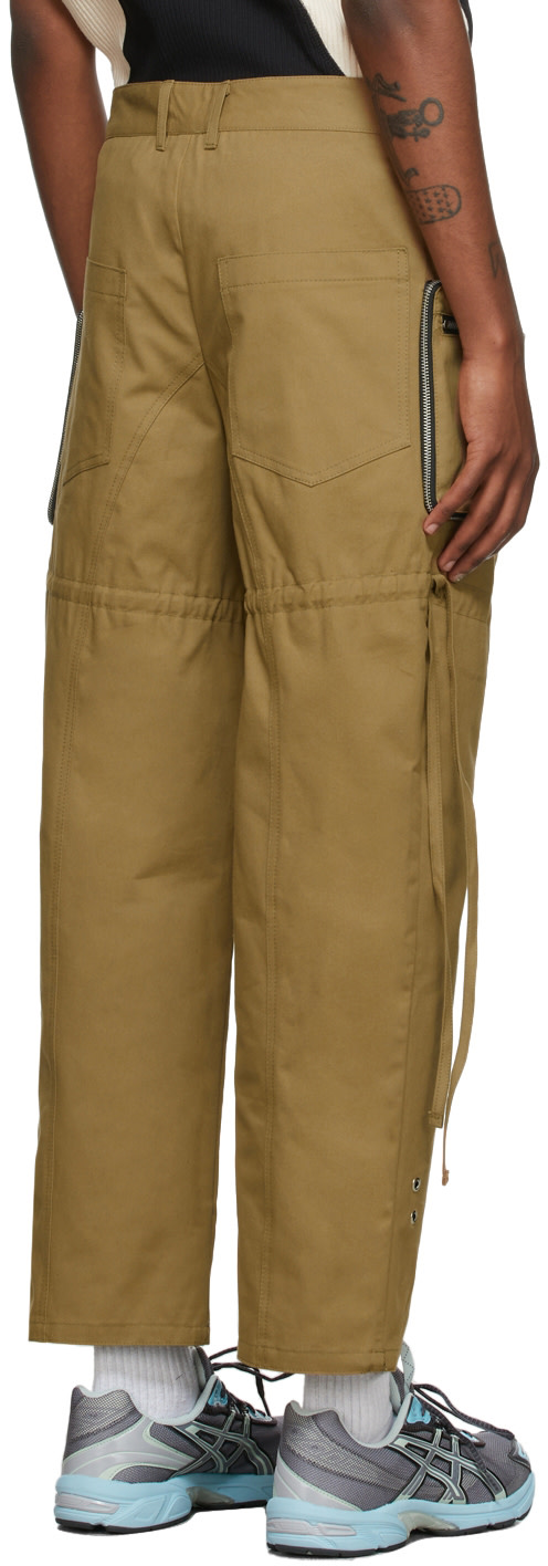 Phlemuns - SSENSE Exclusive Beige Pocketless Drawstring Cargo Pants
