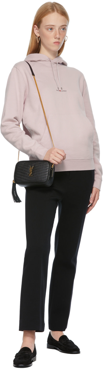 Saint Laurent - Pull à capuche Rive Gauche mauve
